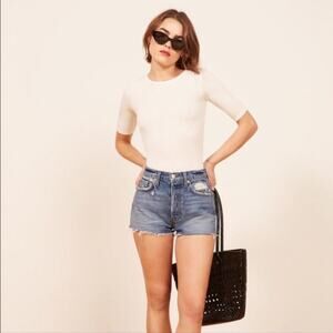 Reformation Dixie Short in Bryce Wash Denim Cut Offs Size 30